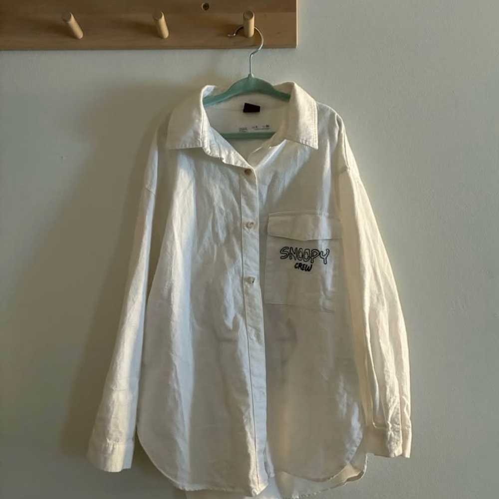 White Zara Snoopy kids Shirt